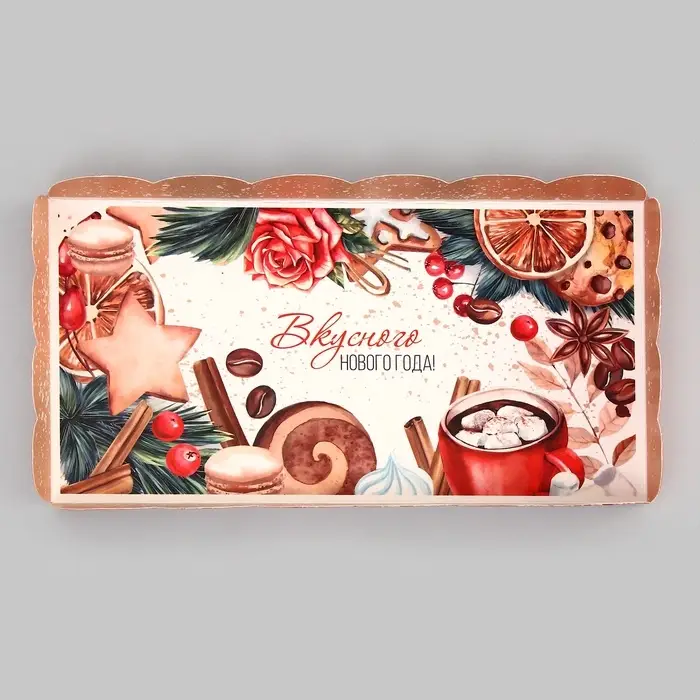 Коробка для печенья, &laquo;Волшебных мнгновений&raquo;, 10.5&times;20&times;3 см, Новый год