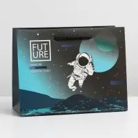 Пакет подарочный ламинированный, упаковка, &laquo;Космос&raquo;, MS 18 х 23 х 10 см