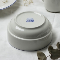 Тарелка глубокая керамическая &laquo;Ласточка&raquo;, 14.6 х 7.5 см, 800 мл, цвет белый