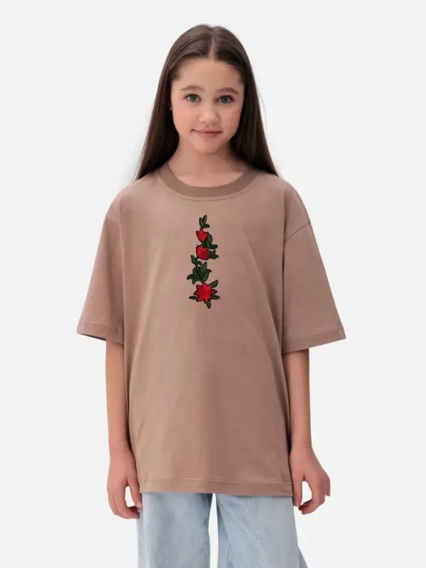 Термоаппликация &laquo;Цветы&raquo;, 20&times;7 см, красная