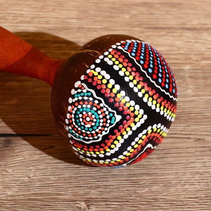 Сувенирный музыкальный инструмент "Маракас" 22х9х9 см микс