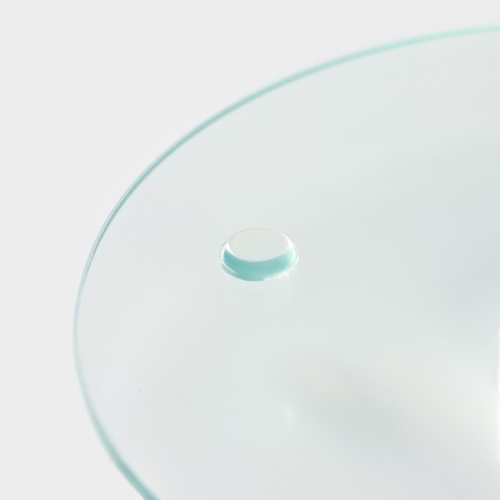 Подставка стеклянная для торта вращающаяся Доляна &laquo;Голубой агат&raquo;, d=32 см, цвет синий