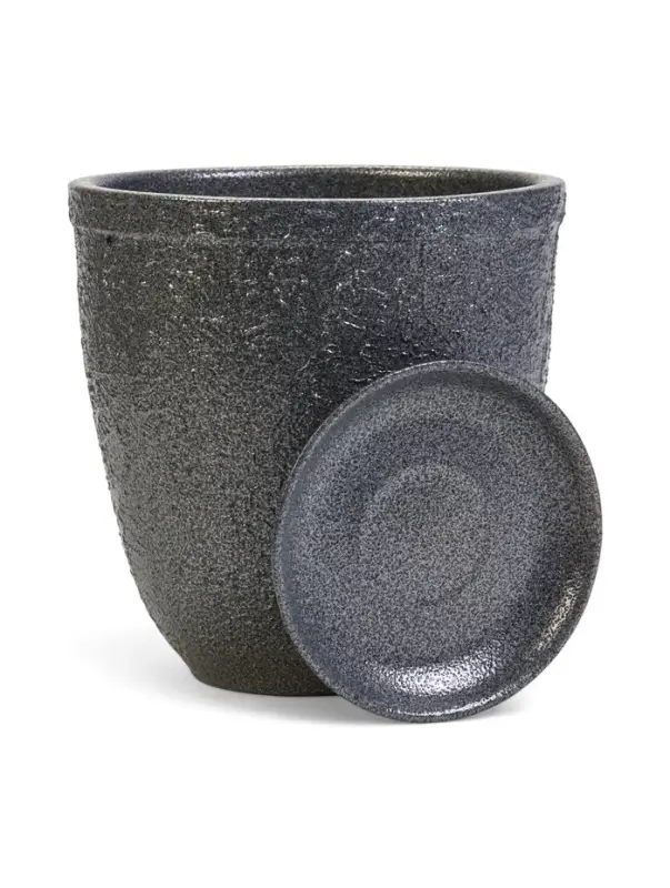 Горшок цветочный с поддоном 2,4 л, керамика "Шагрень" (М)