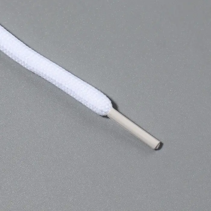 Шнурки для обуви, пара, круглые, d=3 мм, 120 см, белые