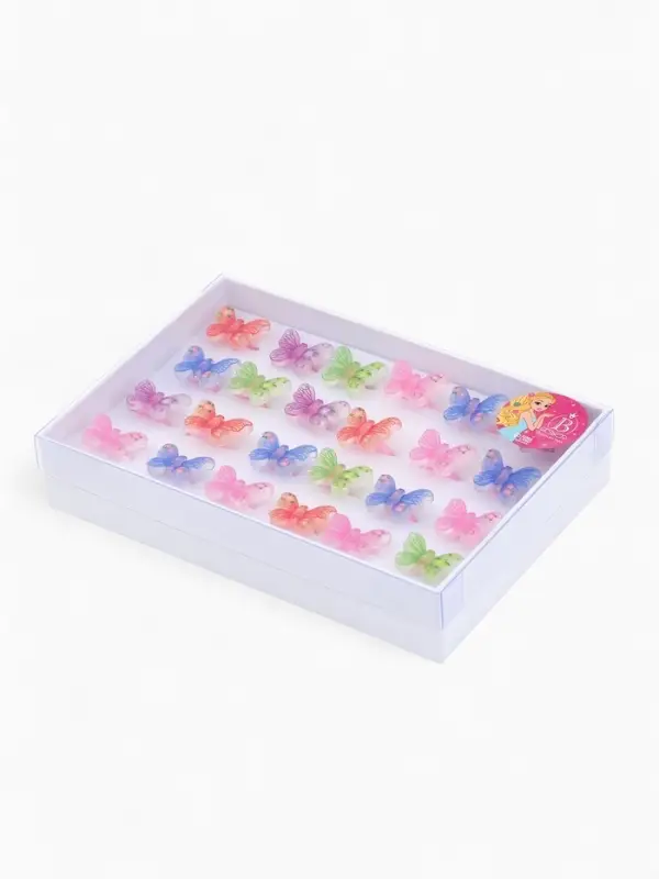 Кольцо &laquo;Выбражулька&raquo; бабочка, форма МИКС, цветное, безразмерное