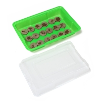 Мини-парник для рассады: торфяная таблетка d = 4,2 см (18 шт.), парник 36 &times; 25 см, зелёный