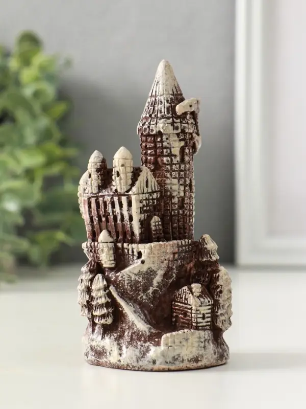 Фигура "Замок" размер 12х6 см, гипс, цвет коричневый