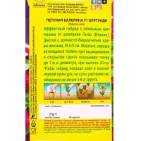 Семена цветов Петуния Балерина бургунди крупноцветковая F1  (драже) С. Farao, Ц/П,7 шт.