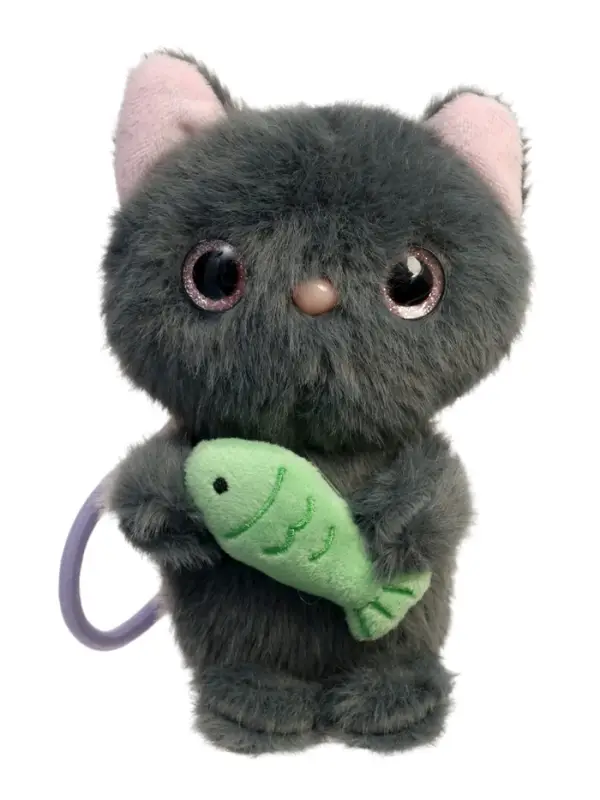 Мягкая игрушка "Котик с рыбкой", 13 см, МИКС