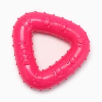 Игрушка жевательная суперпрочная "Магический треугольник", розовая