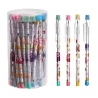 Карандаш секционный &laquo;Ассорти&raquo;, чернографитный с ластиком, МИКС