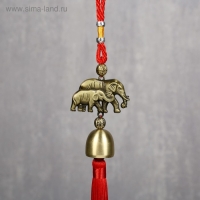 Колокольчик металл "Слон и слонёнок" 1 колокол d=2,5 см 35х5,5х2,7 см