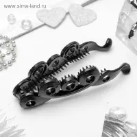 Банан для волос &laquo;Классика&raquo;, завитки, 10.5 см, чёрный