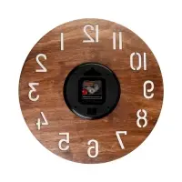 Часы настенные, интерьерные, бесшумные, d-40 см, дерево, открытые