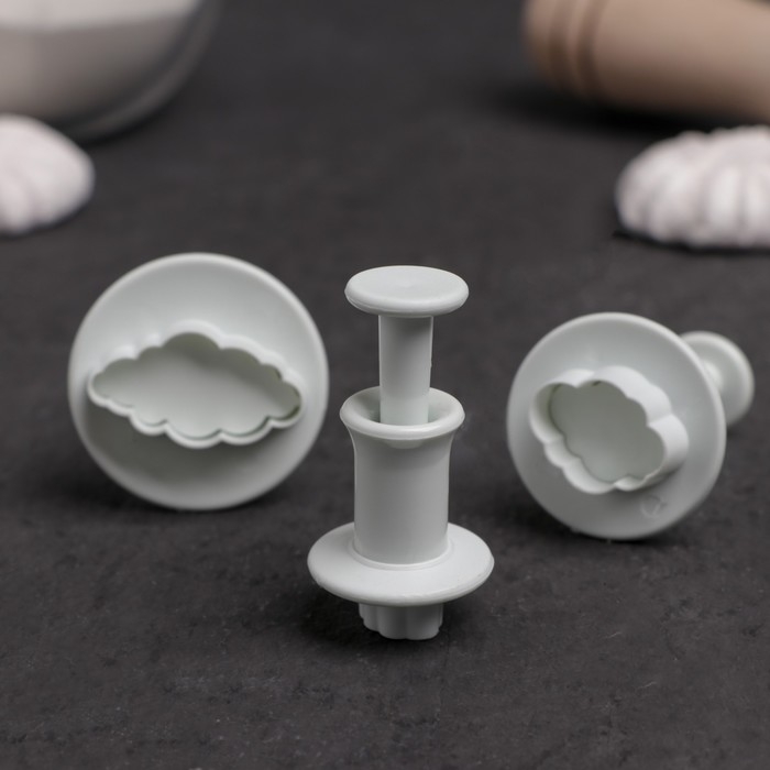 Набор плунжеров кондитерских Доляна &laquo;Облака&raquo;, 3 шт