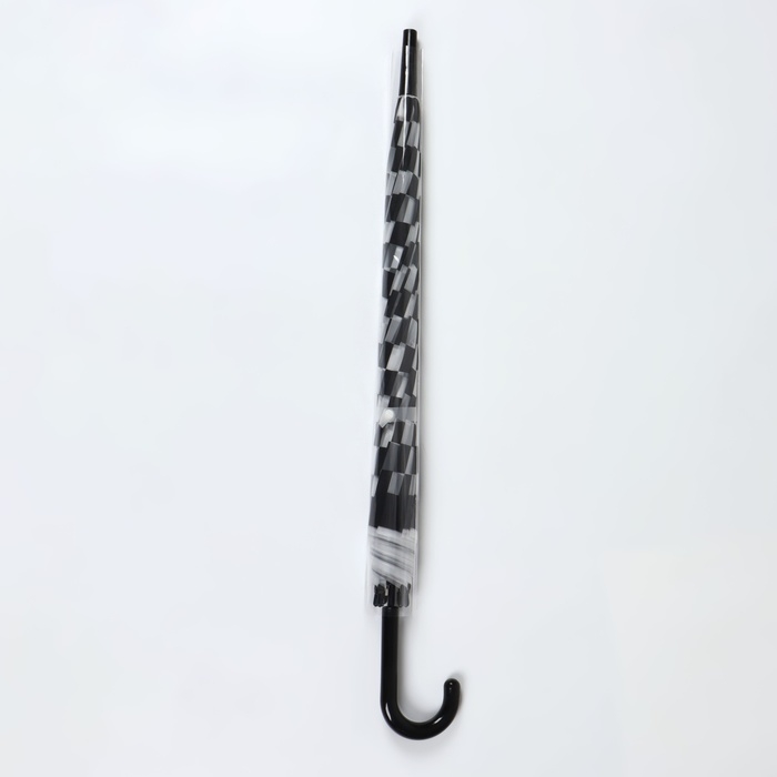 Зонт - трость полуавтоматический &laquo;Клетка&raquo;, 8 спиц, R = 47/55 см, D = 110 см, цвет МИКС