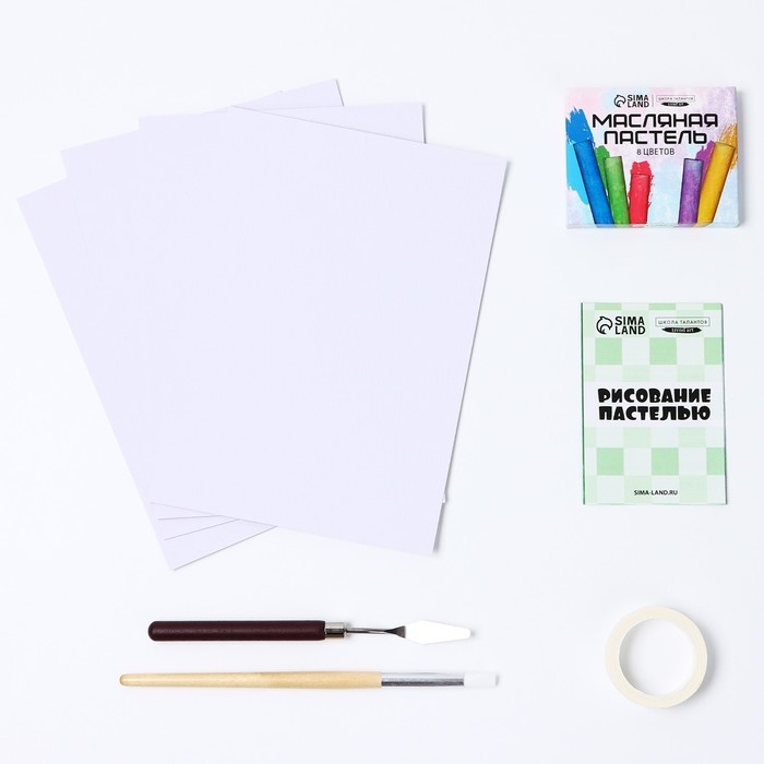 Набор для рисования масляной пастелью &laquo;Миленькие зайчики&raquo;, 8 цветов, набор для творчества