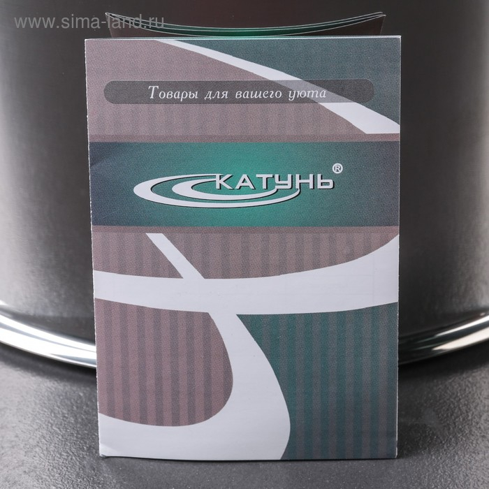 Кастрюля &laquo;Титан&raquo;, 6,4 л, d=22 см, h=17 см, капсульное дно, металлическая крышка, индукция,