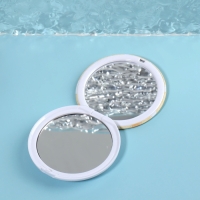 Зеркало складное &laquo;Нежность&raquo;, d = 7,5 см, цвет жёлтый