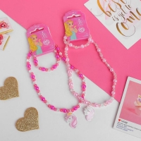 Набор детский &laquo;Выбражулька&raquo; 2 предмета: кулон, браслет, единорог, цвет МИКС