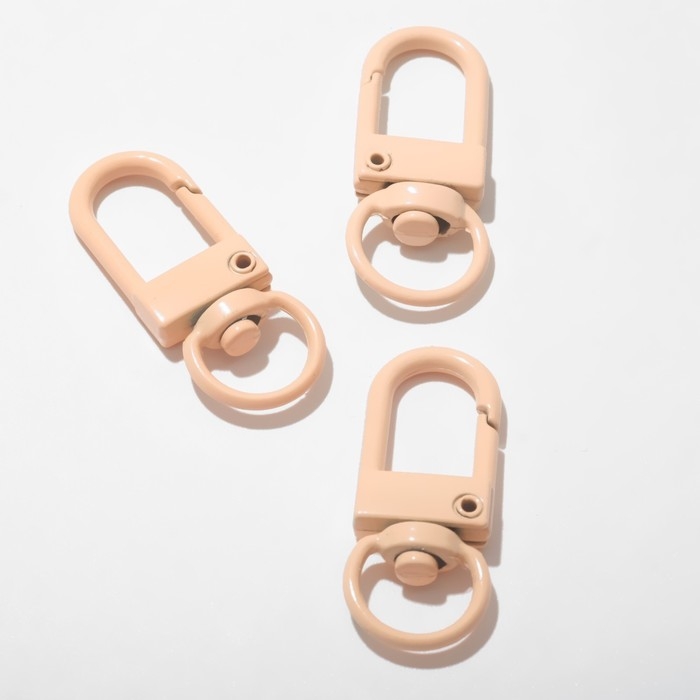 Карабин 3,2&times;1,3&times;0,2 см (набор 3шт.), цвет оранжевый