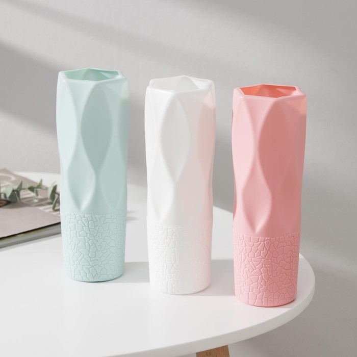 Ваза для цветов, 7&times;7&times;20,8 см, 650 мл, цвет МИКС