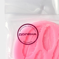 Молд Доляна &laquo;Пёрышко&raquo;, силикон, 9&times;8,6 см, цвет МИКС