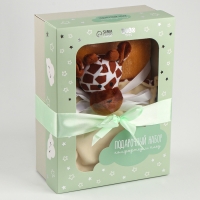 Набор подарочный: Комфортер 27 см + плед 71х125 см, &laquo;Жираф&raquo;