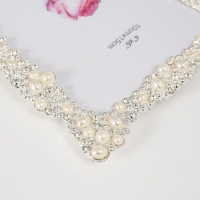 Фоторамка металл, стекло 10х15 см "Жемчужные волны" стразы 1,5х13х18 см