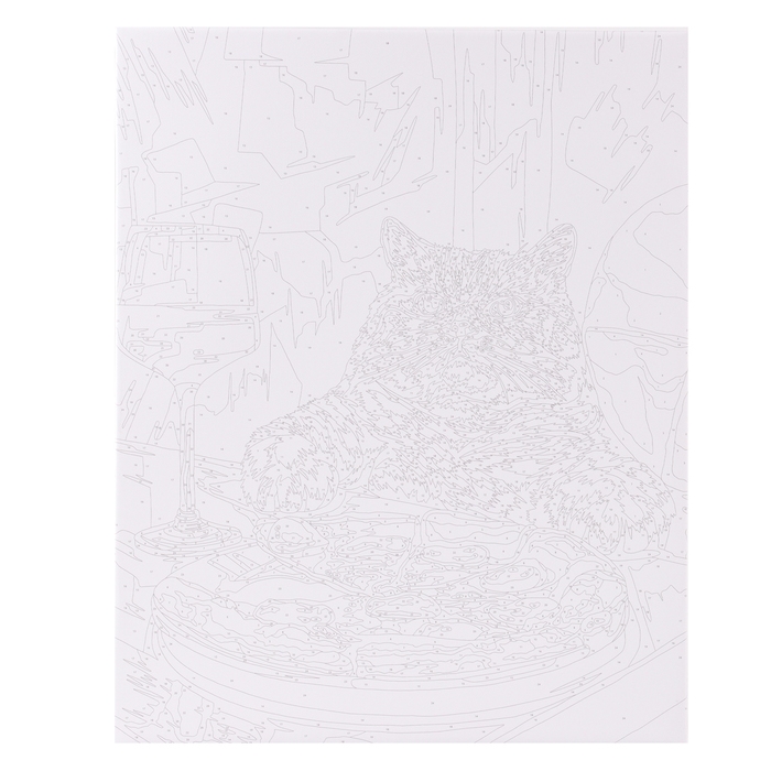 Картина по номерам на холсте с подрамником &laquo;Котик за ужином&raquo;, 40 х 50 см