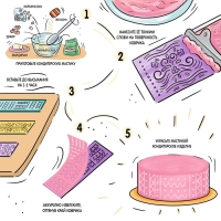 Коврик для айсинга Доляна &laquo;Кружево&raquo;, силикон, 38,5&times;11,4 см, цвет синий