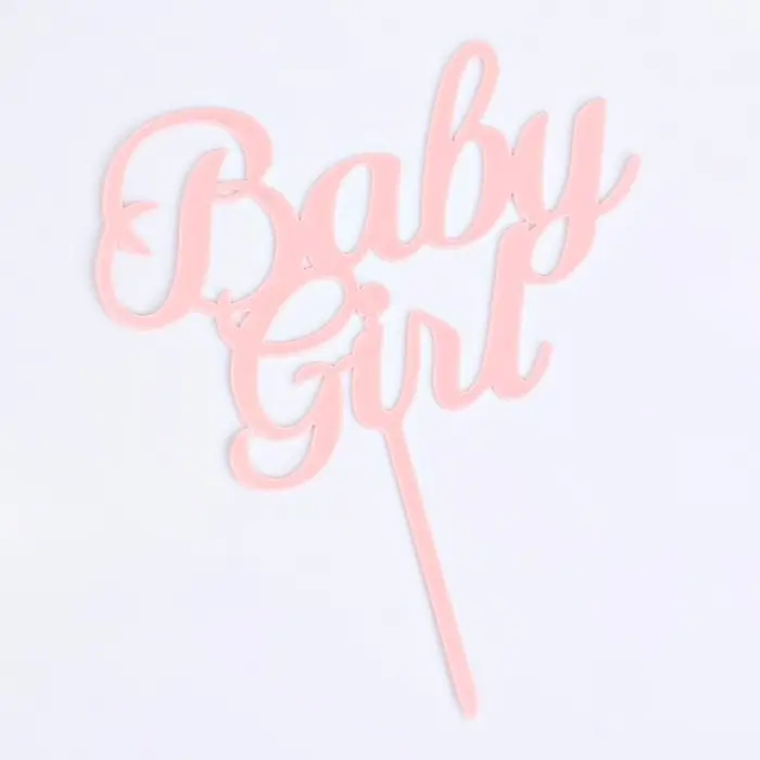 Топпер для торта Baby girl, светло-розовый