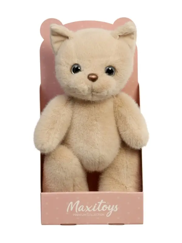 Мягкая игрушка "Котик", бежевый, 20 см MT-250403-20