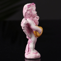 Фигура "Ангел с сердцем" 8,5х3,5 см, розовый
