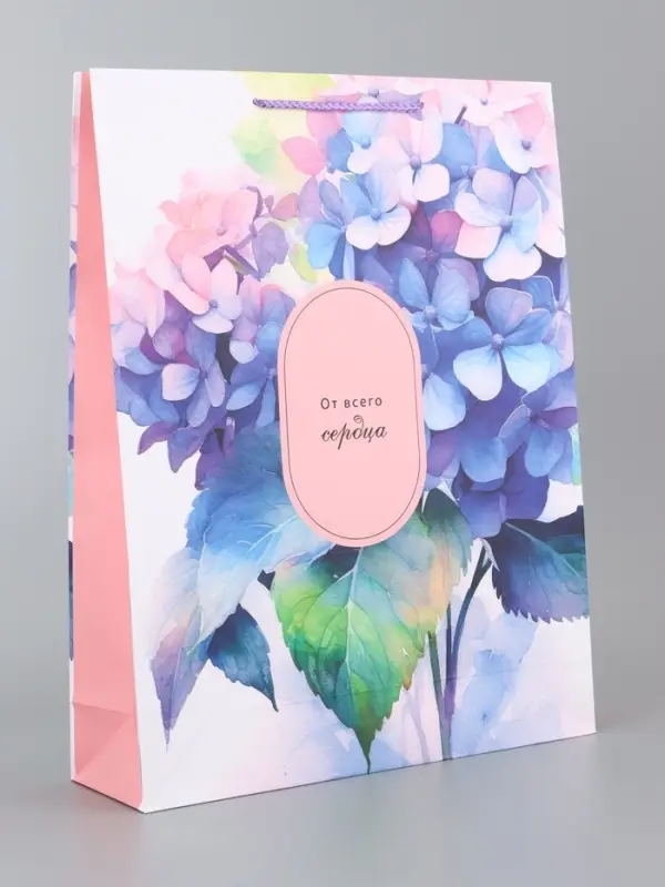 Пакет подарочный ламинированный, "Цветочные мелодии"  33 х 42,5 х 10 см