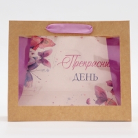 Пакет с PVC окном , "Прекрасный день", 24 х 11 х 20 см