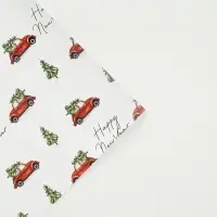 Упаковочная бумага на новый год &laquo;Машина с ёлкой&raquo;, 70 х 100 см, глянцевая