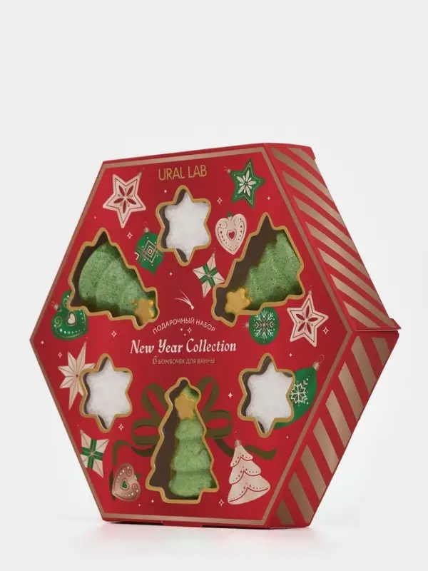 Бомбочки для ванны New Year Collection, набор 6 шт, URAL LAB