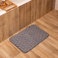 Коврик для ванной Этель &laquo;Ромбы&raquo;, цв. светло-серый, 40х60 см