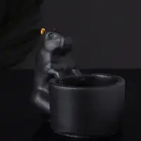 Подсвечник "Капибара" 6х9 см, чёрный