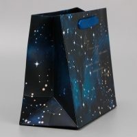 Пакет подарочный ламинированный горизонтальный, упаковка, &laquo;Звёзды&raquo;, MS 23 х 18 х 10 см