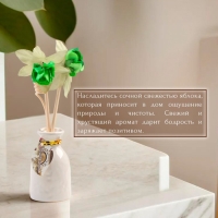Набор подарочный с диффузором "Ваза с цветком", аромат яблоко, "Богатство Аромата"