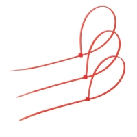 Хомут нейлоновый для стяжки, ТУНДРА, 4,8х400 мм, красный, 100 шт