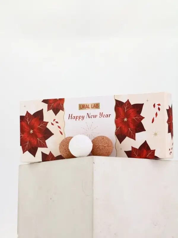 Бомбочки для ванны Happy New Year, аромат сладкая карамель, набор 12 шт х 20 г, URAL LAB