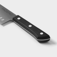 Нож кухонный сантоку Hinshitsu, нержавеющая сталь, 17,8 см, чёрный