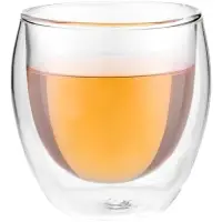 Стакан с двойными стенками Glass Bubble, бесцветный