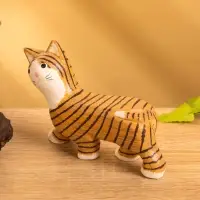 Сувенир &laquo;Полосатая кошка&raquo;, 11&times;3&times;9 см, дерево, МИКС