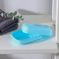 Мыльница пластиковая, 11&times;7,5&times;4 см, цвет МИКС