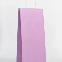 Пакет крафт под бутылку, Сиреневый, 14&times;8&times;32 см