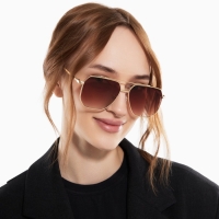 Очки солнцезащитные uv 400, дужка 14.2 см, ширина 13.1 см, линза 5.1 х 5.9 см